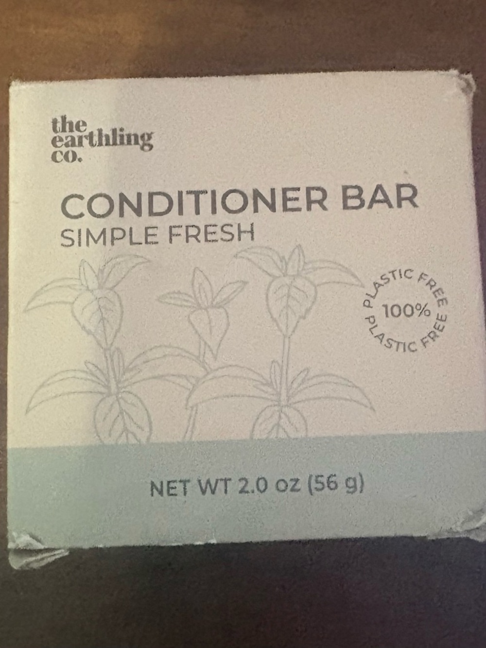 The Earthling Co. Conditioner Bar — Simple Fresh (White & Sage)